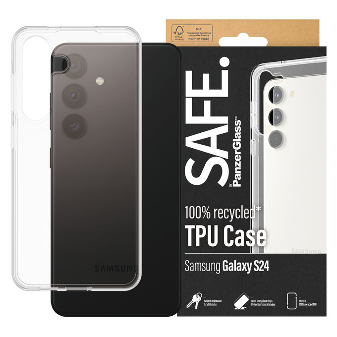 Maska TPU za Samsung Galaxy S24, Prozirna, SAFE by PanzerGlass