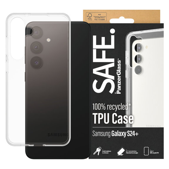 Maska TPU za Samsung Galaxy S24+, Prozirna, SAFE by PanzerGlass