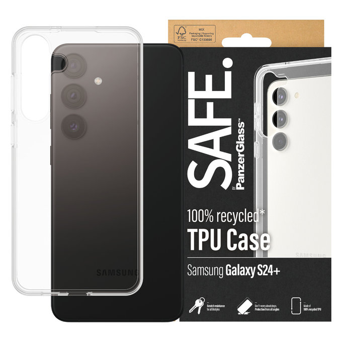 Maska TPU za Samsung Galaxy S24+, Prozirna, SAFE by PanzerGlass