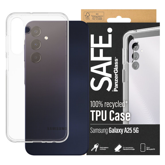 Maska TPU za Samsung Galaxy A25 5G, Prozirna, SAFE by PanzerGlass