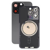 Apple iPhone 15 Pro - Stražnje staklo kućišta + staklo kamere + metalni okvir + magsafe magnet (Black Titanium)