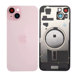 Apple iPhone 15 Plus - Stražnje staklo kućišta + staklo kamere + metalni okvir + magsafe magnet (Pink)