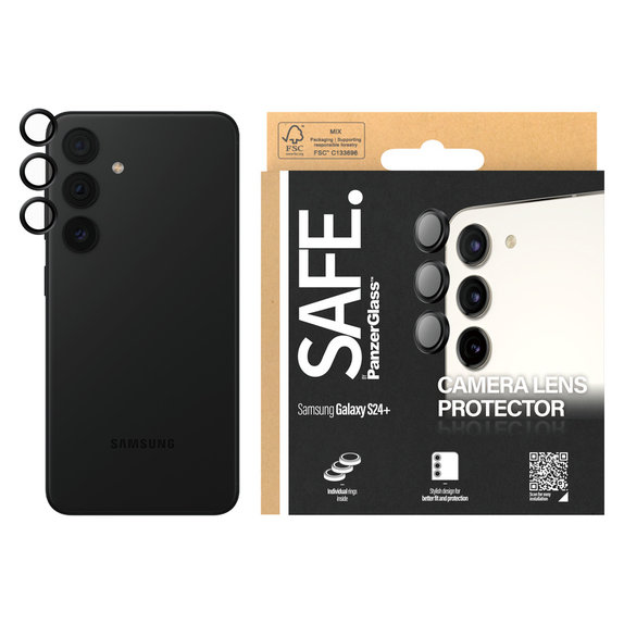 Zaštita objektiva kamere za Samsung Galaxy S24/S23/S23+, Crna, SAFE by PanzerGlass