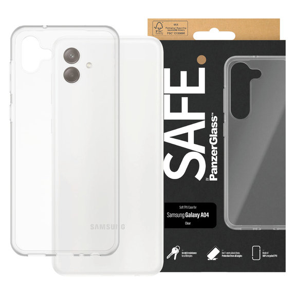 Maska TPU za Samsung Galaxy A04, Prozirna, SAFE by PanzerGlass
