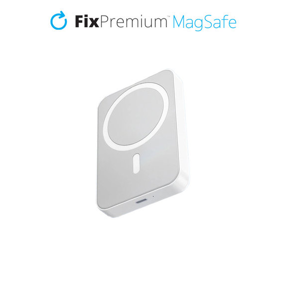 FixPremium - MagSafe PowerBank sa Stojanom 5000mAh, bijela