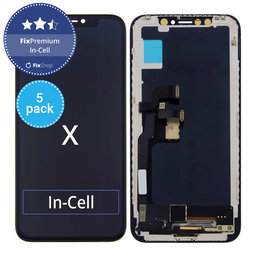 Apple iPhone X - LCD zaslon + zaslon osjetljiv na dodir + okvir In-Cell FixPremium (5 kom.)