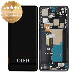 Motorola Edge 50 Pro - LCD zaslon + zaslon osjetljiv na dodir + okvir (Black Beauty) - 5D68C24092, 5D68C24322 Genuine Service Pack