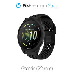 FixPremium - Univerzalni Silikonski Remen za Garmin (22mm), crni