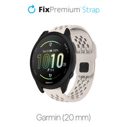 FixPremium - Univerzalni Silikonski Remen za Garmin (20mm), bijeli