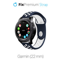 FixPremium - Silikonski Sportski Remen za Garmin (22mm), plavi