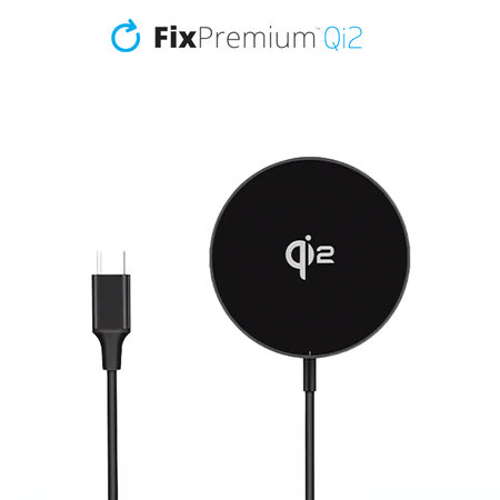 FixPremium - MagSafe Punjač s Qi2, crna