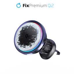 FixPremium - MagSafe Auto punjač Mini s Qi2, crna