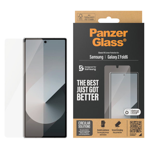 Kaljeno staklo Classic Fit za Samsung Galaxy Z Fold6, Prozirna, PanzerGlass
