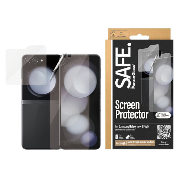 Zaštitna folija UWF i kaljeno staklo za Samsung Galaxy Z Flip6, Prozirna, SAFE by PanzerGlass