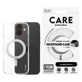 Maska Kickstand s MagSafeom za iPhone 16, Srebrna, CARE