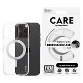 Maska Kickstand s MagSafeom za iPhone 16 Pro, Srebrna, CARE