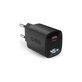 Putni adapter LCD USB-C, GaN, 45 W PD, crna, SBS