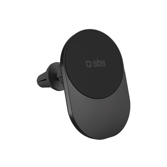 SBS - Auto držač s bežičnim punjenjem, Qi2, 15W, MagSafe, za ventilacijski otvor, crna