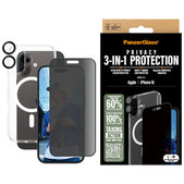 Bundle Hoops + Kaljeno staklo UWF Privacy + Hard Case za iPhone 16, PanzerGlass