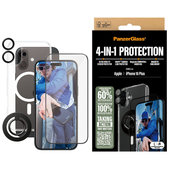 Bundle Hoops + Kaljeno staklo UWF + Hard Case + Magnetic Ring Mount za iPhone 16 Plus, PanzerGlass
