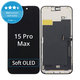 Apple iPhone 15 Pro Max - LCD zaslon + zaslon osjetljiv na dodir + okvir Soft OLED FixPremium