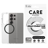 Maska Urban Combat s crnim QI za Samsung Galaxy S25 Ultra, Prozirna, PanzerGlass