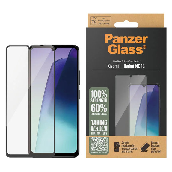 Kaljeno staklo UWF za Xiaomi Redmi 14C 4G, Prozirna, PanzerGlass
