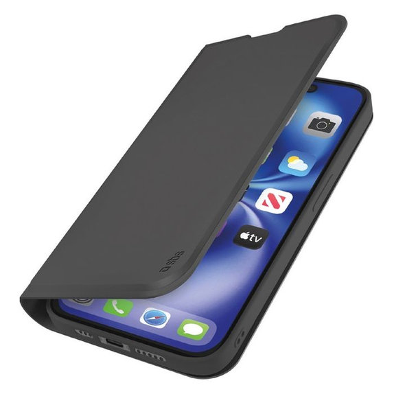 SBS - Maska Book Wallet Smooth za iPhone 16e, crna