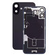 Apple iPhone 16 - Stražnje staklo kućišta + staklo kamere + metalni okvir + Magsafe magnet + Flex kabel (Black)