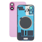 Apple iPhone 16 - Stražnje staklo kućišta + staklo kamere + metalni okvir + Magsafe magnet (Pink)