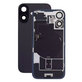 Apple iPhone 16 Plus - Stražnje staklo kućišta + staklo kamere + metalni okvir + Magsafe magnet + Flex kabel (Black)