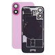 Apple iPhone 16 Plus - Stražnje staklo kućišta + staklo kamere + metalni okvir + Magsafe magnet (Pink)