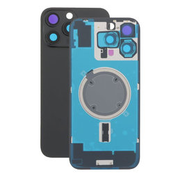 Apple iPhone 16 Pro Max - Stražnje staklo kućišta + staklo kamere + metalni okvir + Magsafe magnet (Black Titanium)