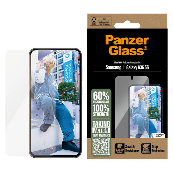 UWF kaljeno staklo za Samsung A36 5G, transparent, PanzerGlass