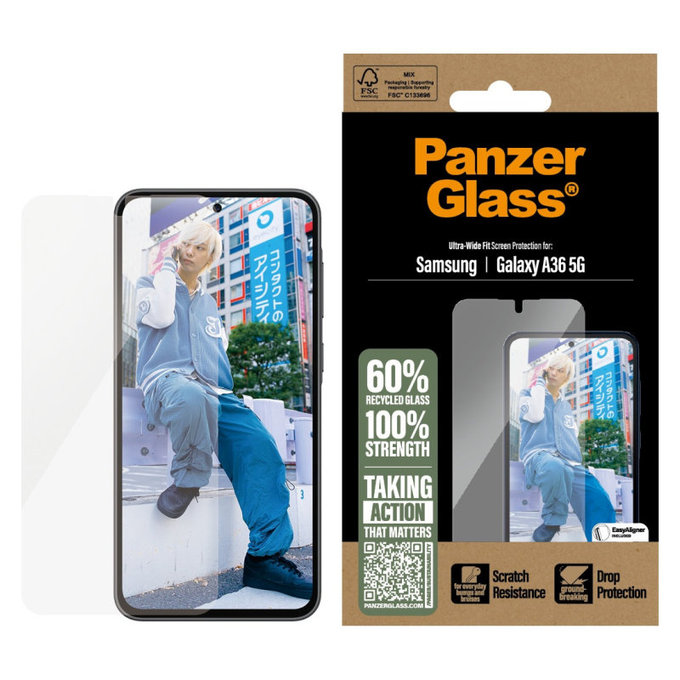 UWF kaljeno staklo za Samsung A36 5G, transparent, PanzerGlass