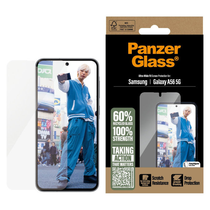 UWF kaljeno staklo za Samsung A56 5G, transparent, PanzerGlass