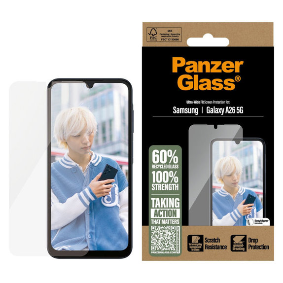 UWF kaljeno staklo za Samsung A26 5G, transparent, PanzerGlass