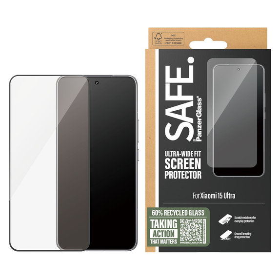 Kaljeno staklo UWF za Xiaomi 15 Ultra, Crna, SAFE by PanzerGlass
