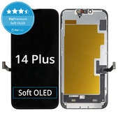 Zaslon Soft OLED za iPhone 14 Plus - Dodirno staklo + Okvir, DIAGNOSTIC
