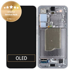 Samsung Galaxy S25 - LCD zaslon + zaslon osjetljiv na dodir + okvir (Silver Shadow) - GH82-36329A Genuine Service Pack