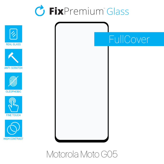 FixPremium FullCover Glass - Kaljeno Staklo za Motorola Moto G05