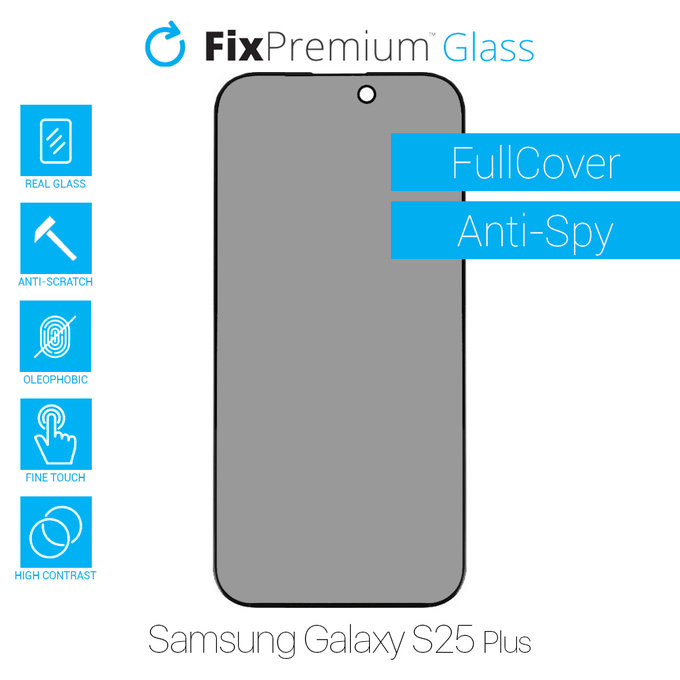FixPremium Privacy Anti-Spy Glass - Kaljeno Staklo za Samsung Galaxy S25 Plus