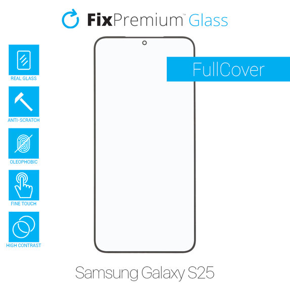 FixPremium FullCover Glass - Kaljeno Staklo za Samsung Galaxy S25
