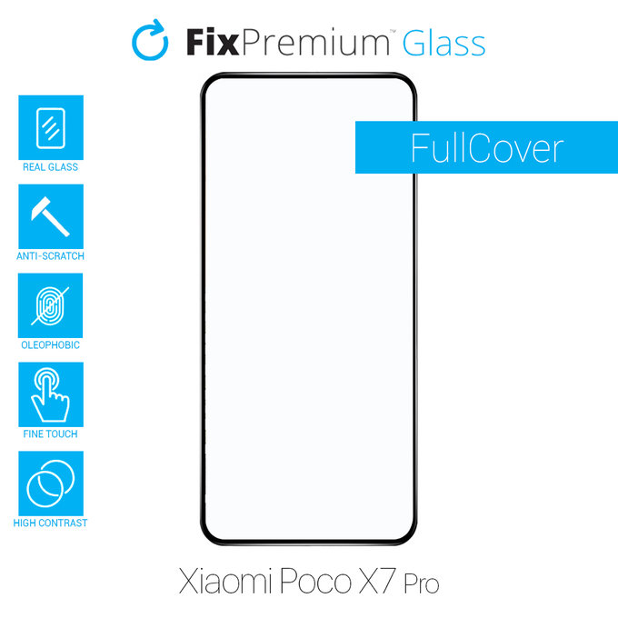 FixPremium FullCover Glass - Kaljeno Staklo za Xiaomi Poco X7 Pro 2412DPC0AG