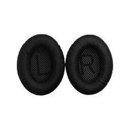 Zamjenski jastučići za uši za Bose QuietComfort 35, Memorijska pjena + PU koža, Crne, 1 Par