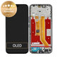 Honor 400 Lite - LCD zaslon + zaslon osjetljiv na dodir + okvir (Velvet Black) - 0235ANTF Genuine Service Pack