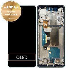 Motorola Edge 60 Fusion - LCD zaslon + zaslon osjetljiv na dodir + okvir (Amazonite) - 5D68C29879 Genuine Service Pack