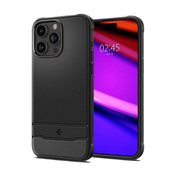 Spigen - Maska Rugged Armor s MagSafe za iPhone 15 Pro, Matte Black