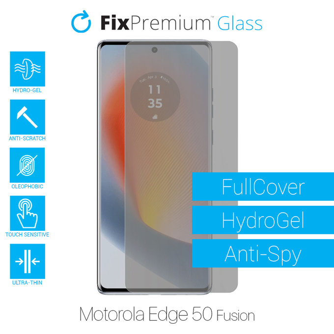 FixPremium HydroGel Anti-Spy - Zaštita ekrana za Motorola Edge 50 Fusion