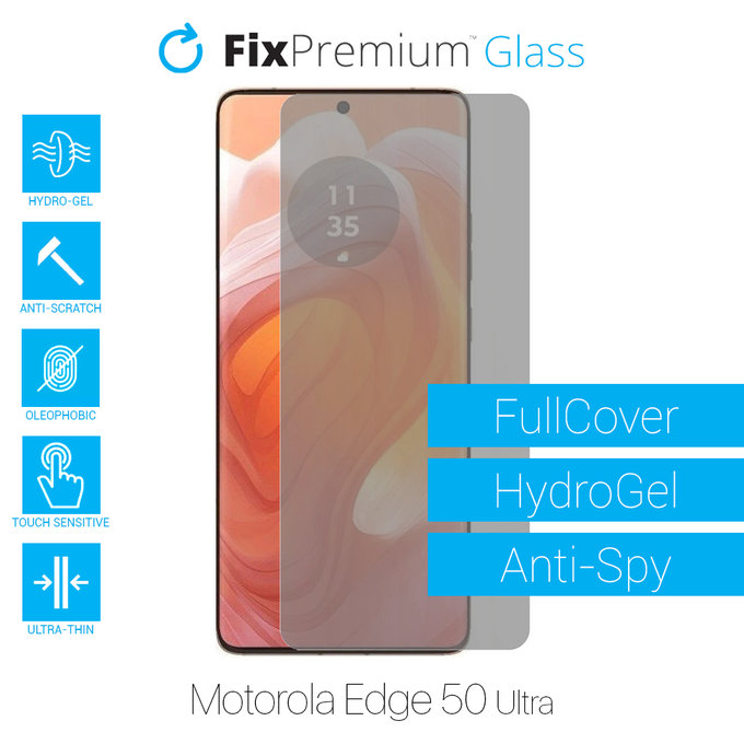 FixPremium HydroGel Anti-Spy - Zaštita ekrana za Motorola Edge 50 Ultra